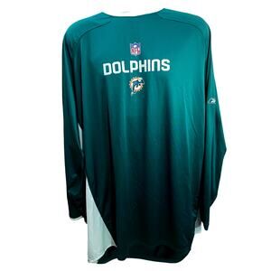 Vtg Maimi Dolphins NFL 90's Old Logo Rebook  Men's 3XL Tall Long Sleeve 35x28